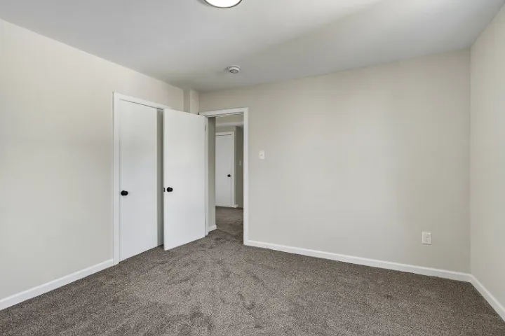 Bedroom with double closet
