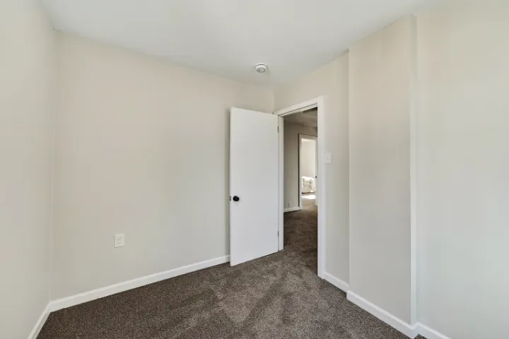 Bedroom looking toward the hallway